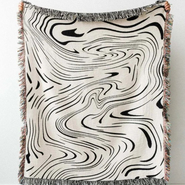 Lisslune | Marble Woven Throw Blanket