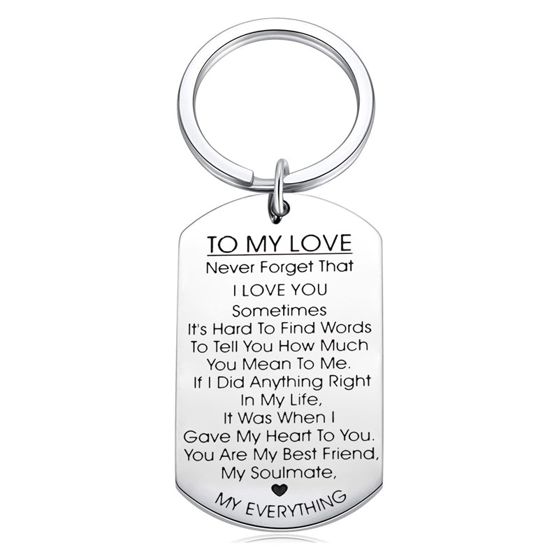 Lisslune | TO MY LOVE - Motivational keychain made of stainless steel