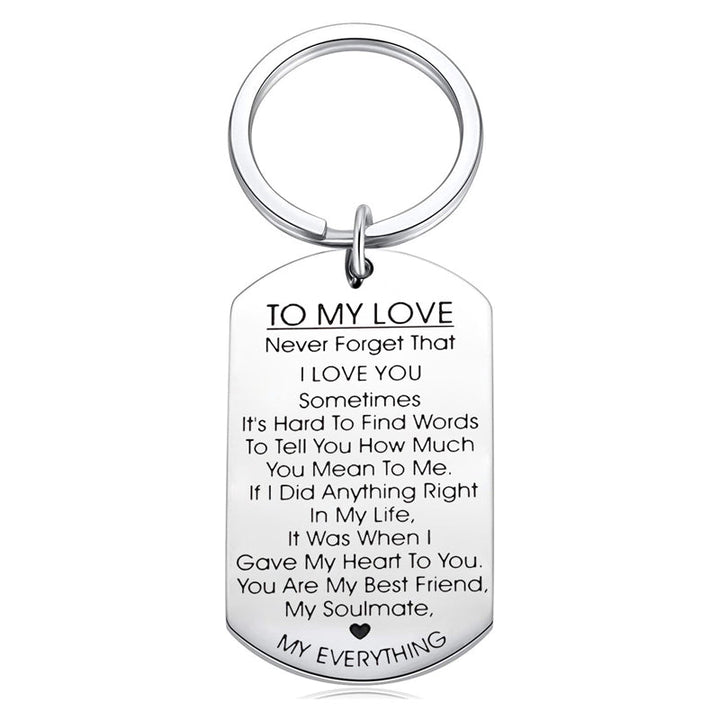 Lisslune | TO MY LOVE - Motivational keychain made of stainless steel