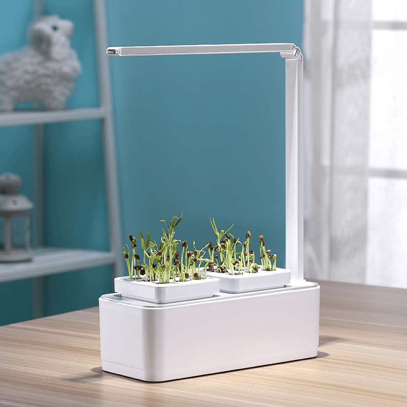 Lisslune | Hydroponic Systems with Led Plant Grow Light, Intelligent Watering, Water Shortage Reminder and Timer Switch (with US Standard Plug, 110v~220v)