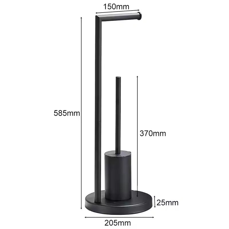 Lisslune | CleanStand Freestanding Toilet Paper Holder with Brush