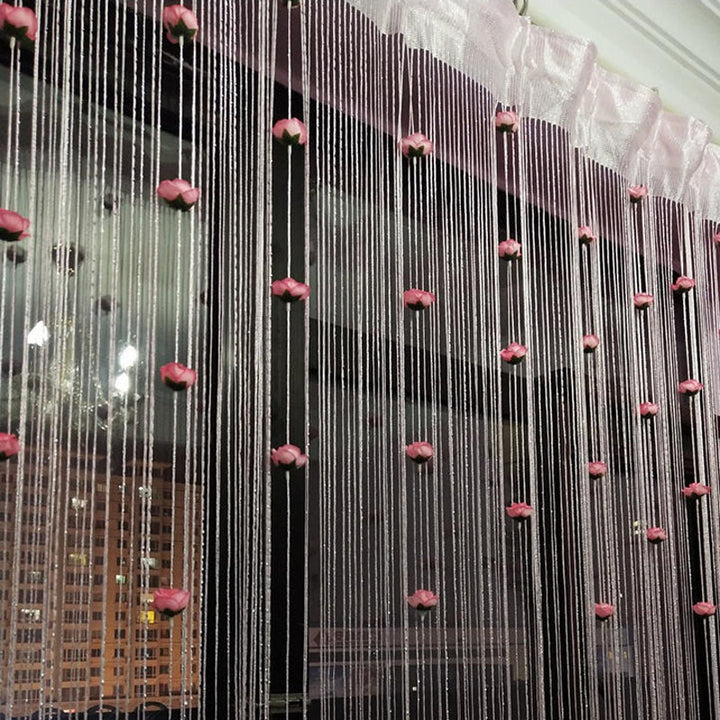 Lisslune | Rose Thread Door Curtain