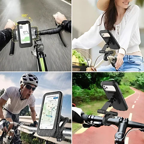 Lisslune | SafeRide Waterproof Phone Holder – 360° Rotatable for Bike and Rain Weather