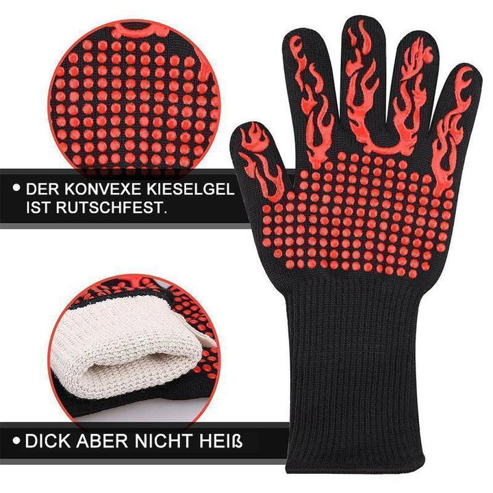 Lisslune | Bequee professional grill gloves heat-resistant gloves - 1 pair