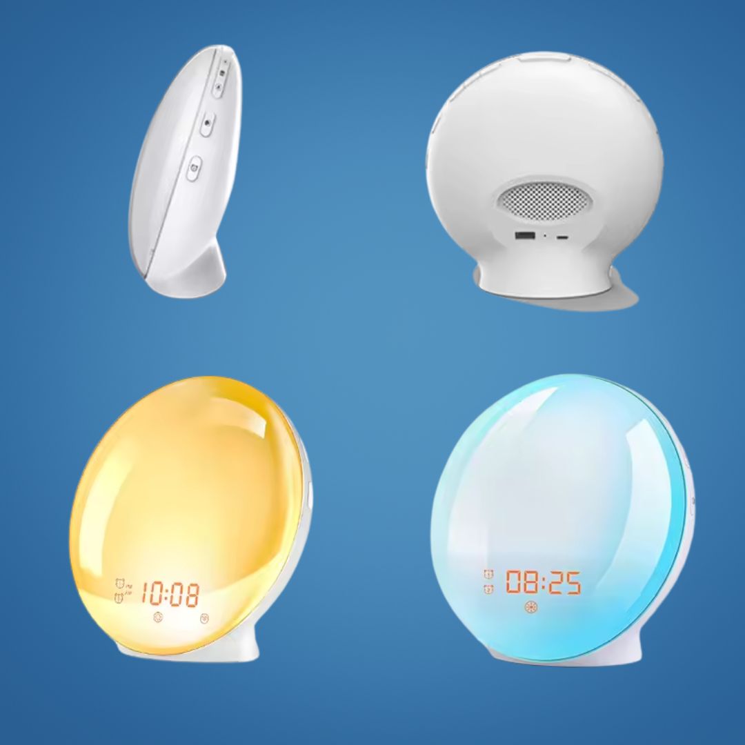 Lisslune | Sunrise Alarm Clock | Natural Wake-Up Light with Ambient Lighting for Heavy Sleepers & Dark Mornings