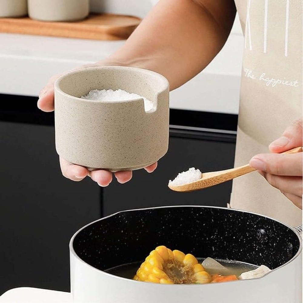 Lisslune | Rustic Ceramic Seasoning Jar Set