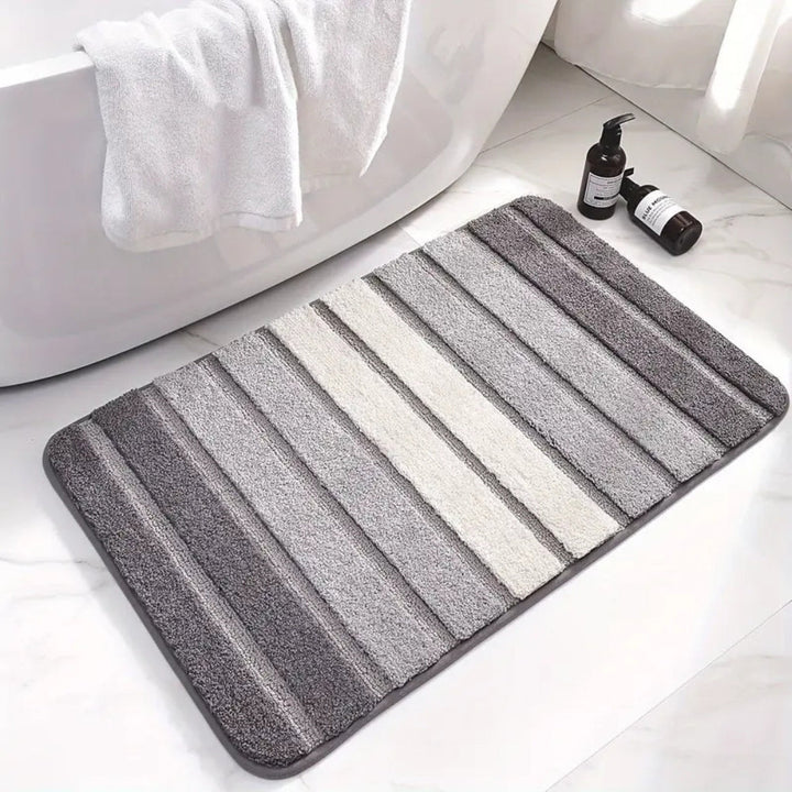 Lisslune | Lumiere Striped Absorbent Bath Mat