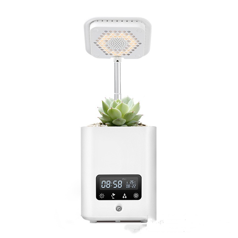 Lisslune | Multifunctional smart hydroponic plant pot with calendar, diffuser and desk lamp