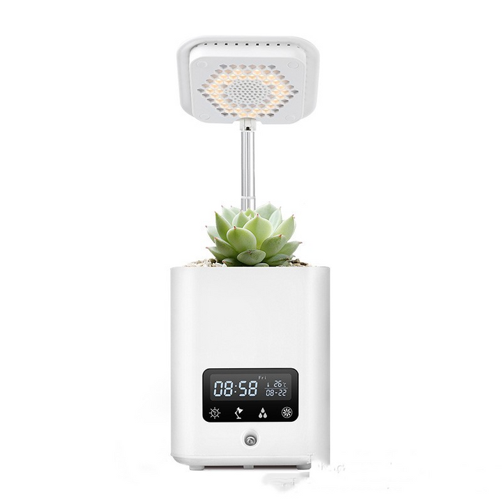 Lisslune | Multifunctional smart hydroponic plant pot with calendar, diffuser and desk lamp