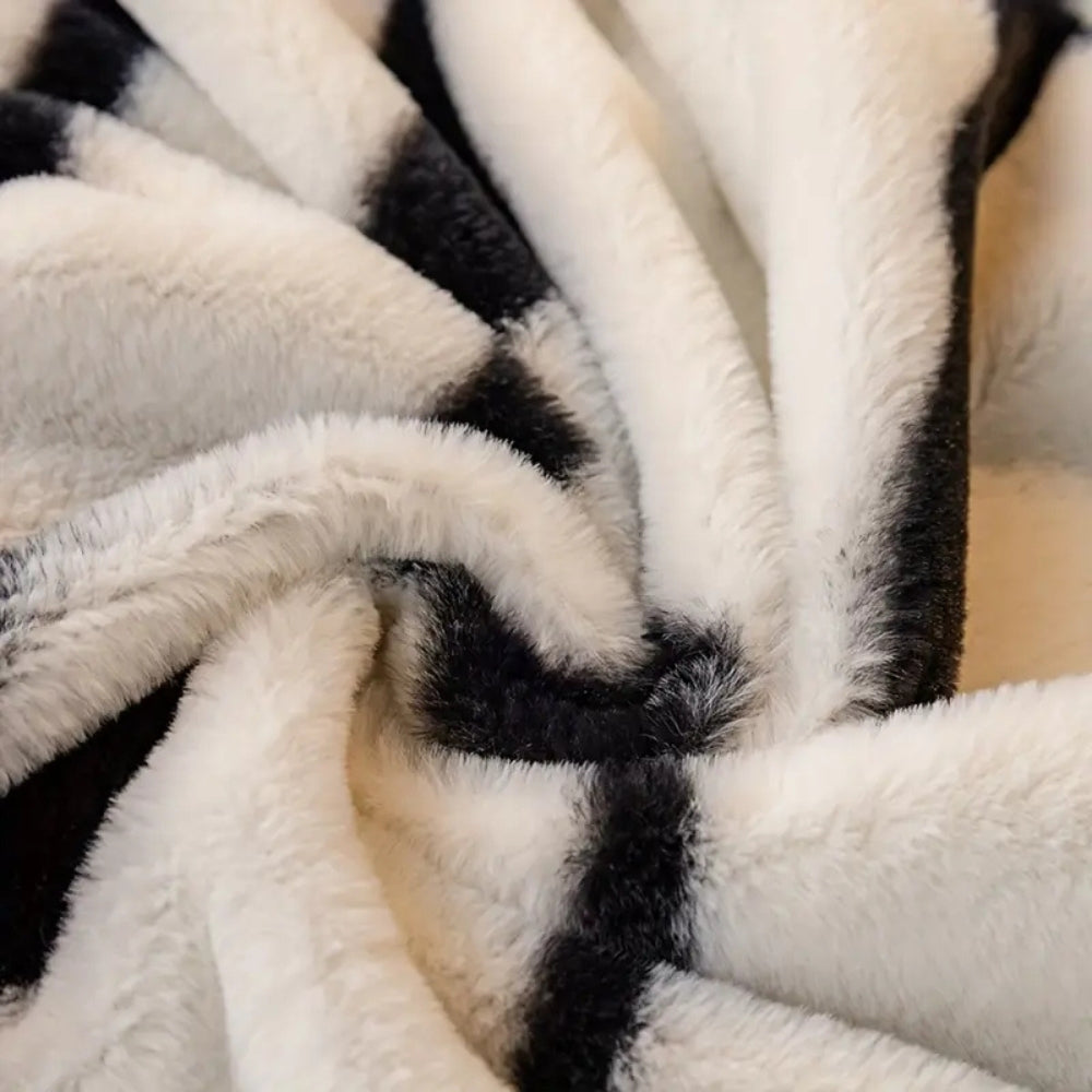 Lisslune | Wild Stripes Zebra Fleece Sofa Cover