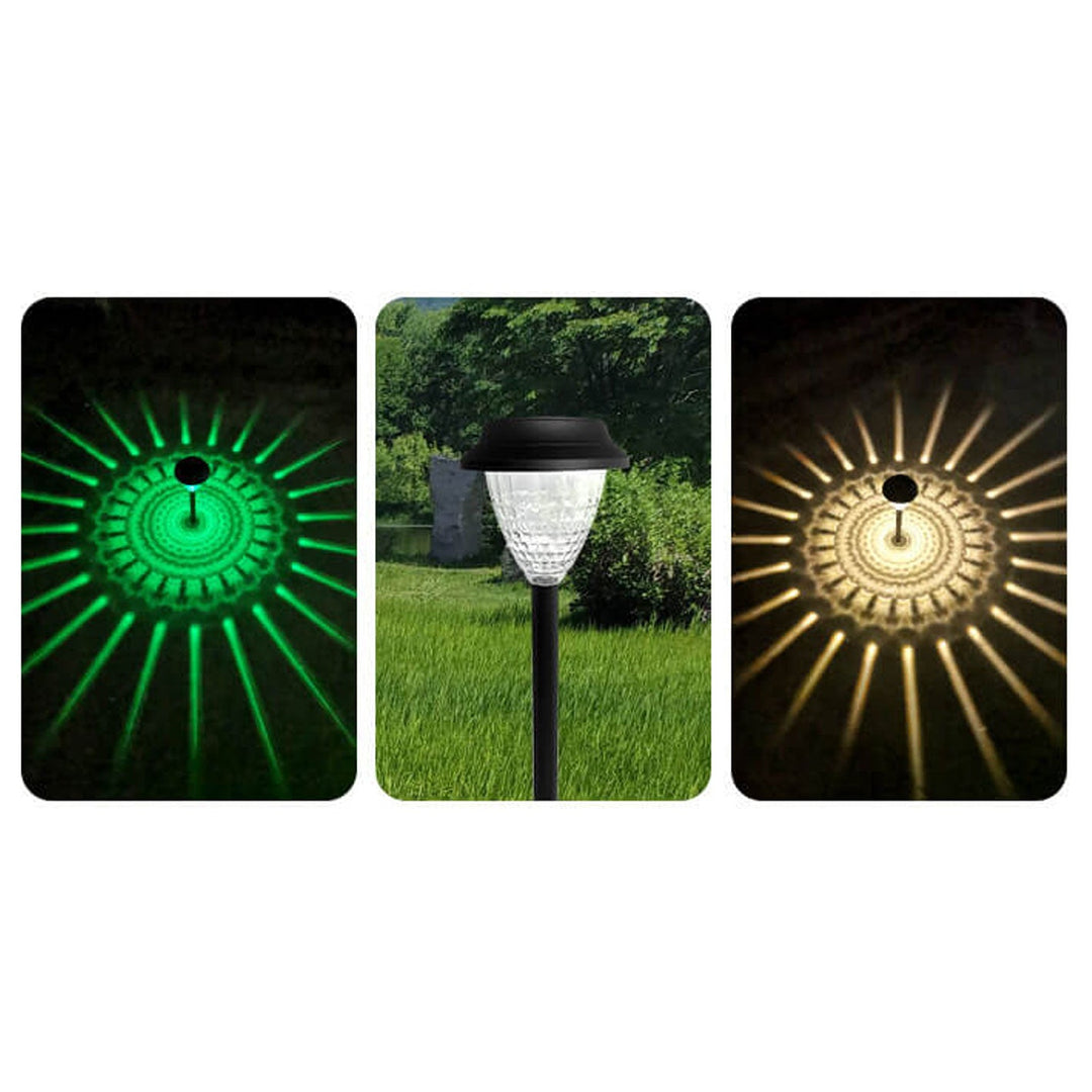 Lisslune | Solar waterproof circular divergent light shadow design LED outdoor garden decorative light