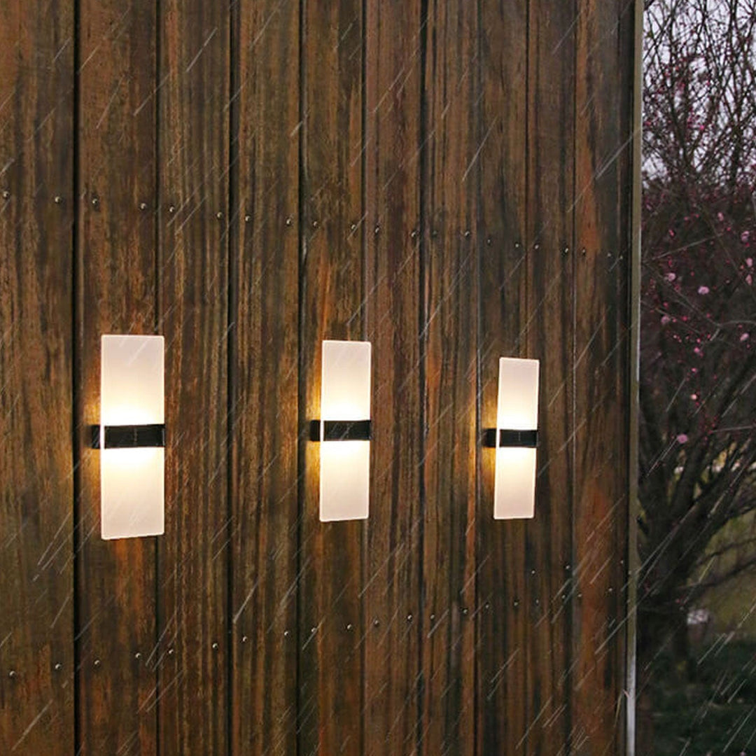 Lisslune | LumaZen Solar LED Wall Lamp | Weatherproof | Solar Powered Outdoor Lighting | Garden & Patio Decor