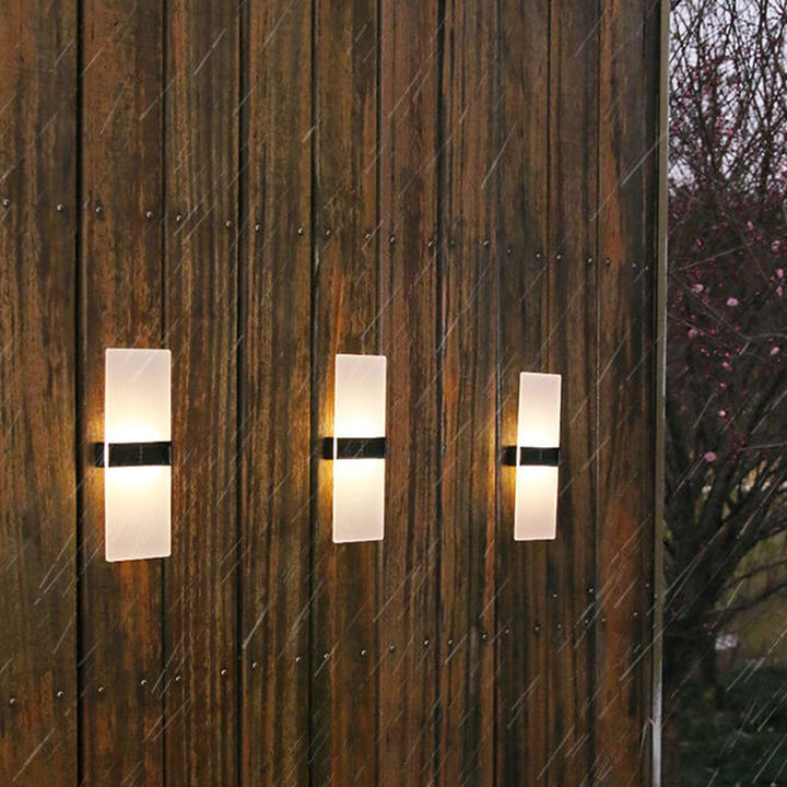 Lisslune | LumaZen Solar LED Wall Lamp | Weatherproof | Solar Powered Outdoor Lighting | Garden & Patio Decor