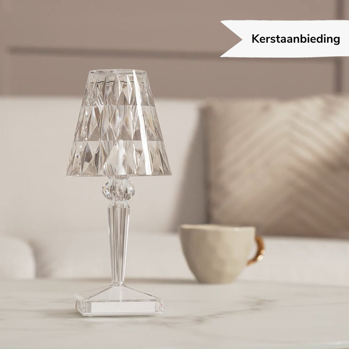Lisslune | LuxeCrystal Premium LED Table Lamp | Wireless | Dimmable Crystal Lighting | Mood Light & Decoration