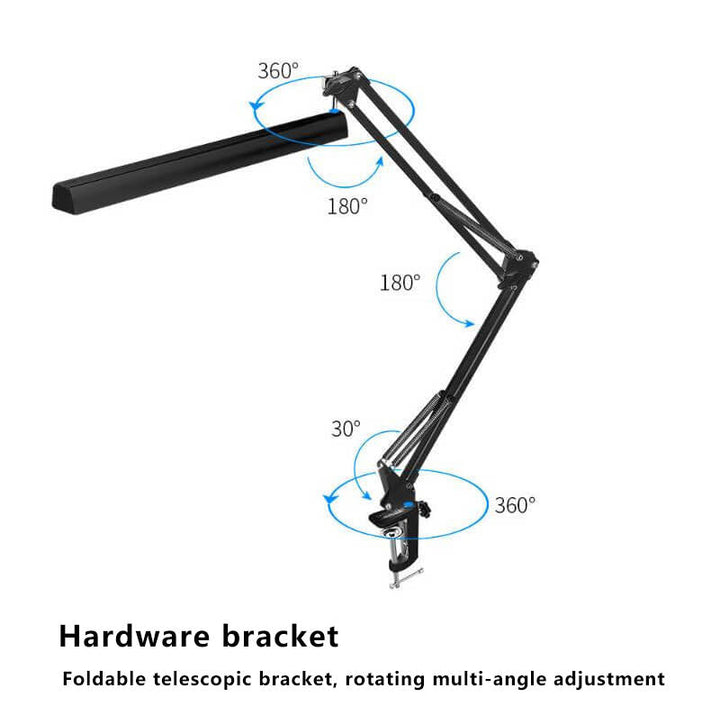 Lisslune | LED Foldable Long Arm Clip Eye Protection USB Reading Table Lamp