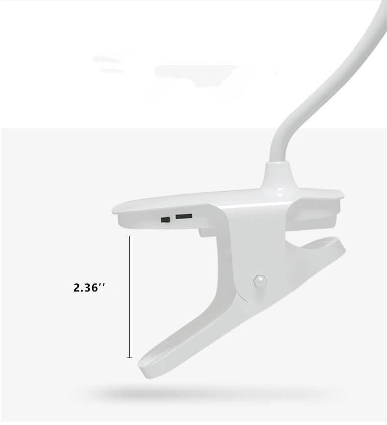 Lisslune | Simple LED Clip Desk Lamp Rechargeable Eye Protection Night Light
