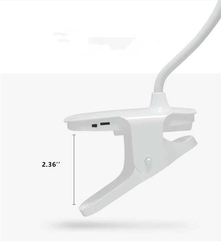 Lisslune | Simple LED Clip Desk Lamp Rechargeable Eye Protection Night Light