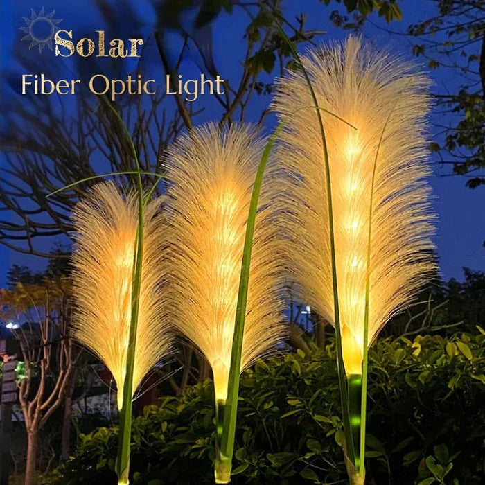 Lisslune | Decorative Rattan Garden Lighting – Solar Lamp in Grass Design for Outdoor Use