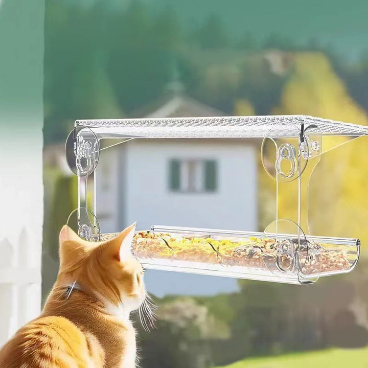 Lisslune | Outdoor Clear-Window-Suction-Cup-Birdhouse