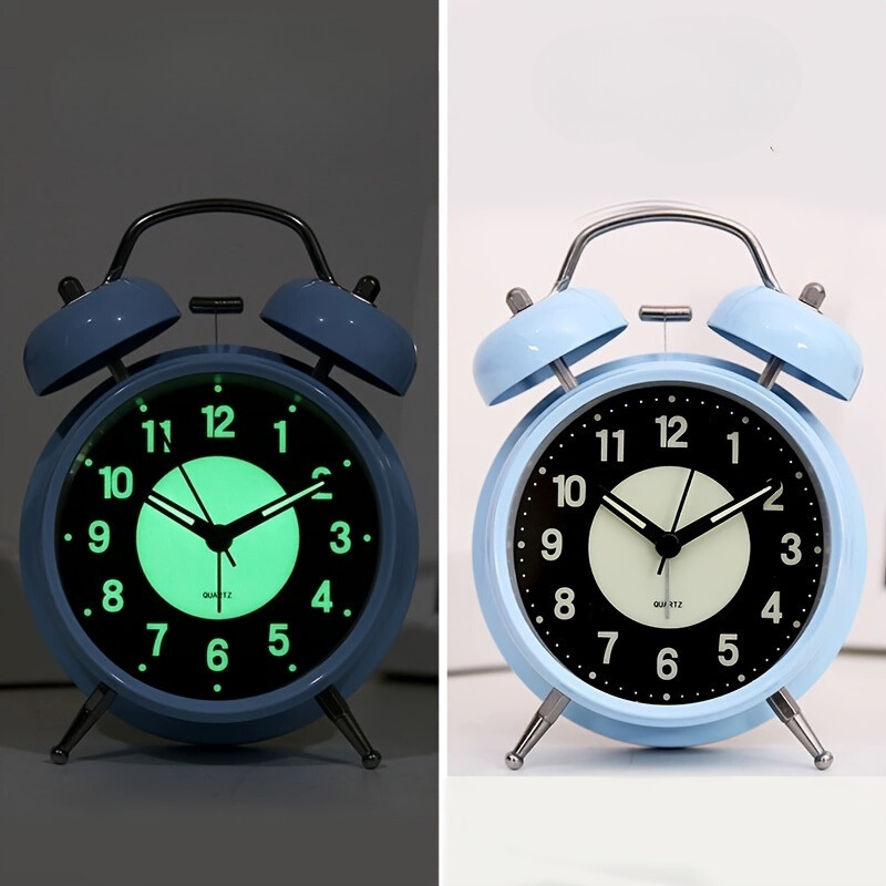 Lisslune | LuminousTime - Elegant Metal Alarm Clock with Gentle Lighting for Peaceful Mornings and Nights