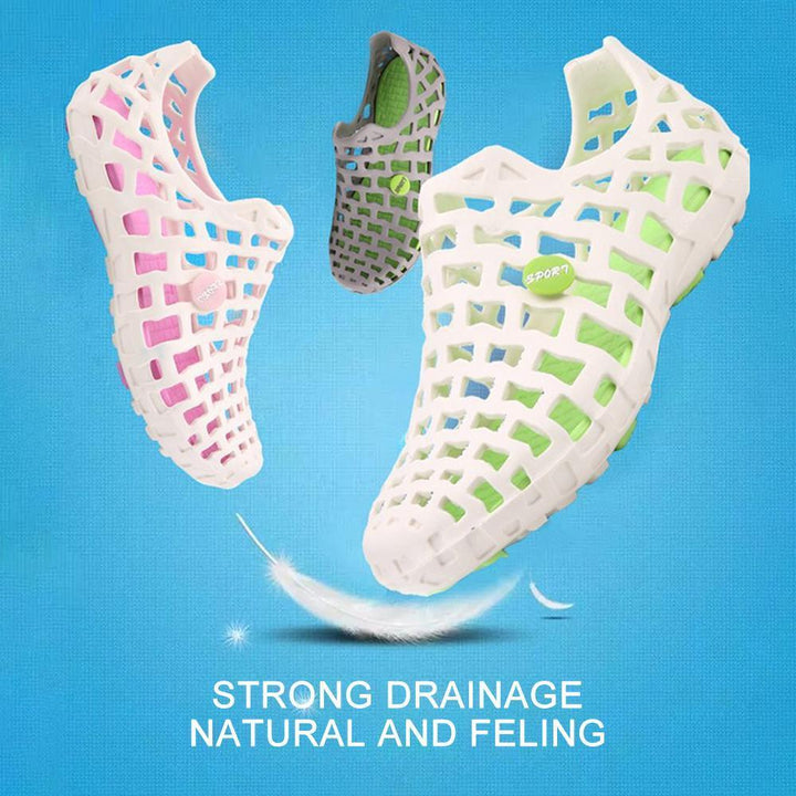 Lisslune | Breathable Hollow Design Solid Flat