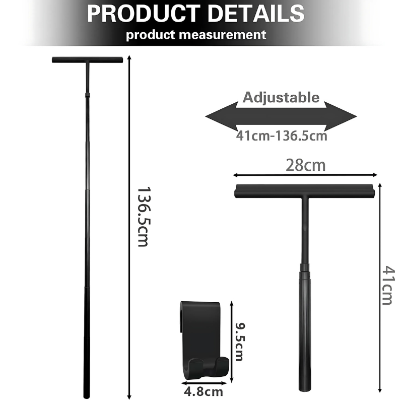 Lisslune | SaniLuxe Telescopic Shower Squeegee – Comfortable & Efficient Bathroom Cleaning Tool