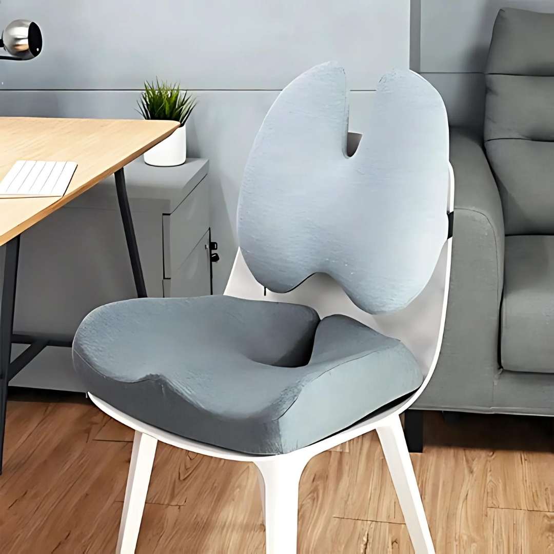 Lisslune | Orthopedic Comfort Cushion Set for Pain Relief & Posture Support - Seat & Back Cushions for Office Workers, Seniors & Pregnant Women
