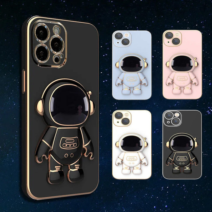 Lisslune | 6D Plating Astronaut Hidden Stand-case Cover For IPhone
