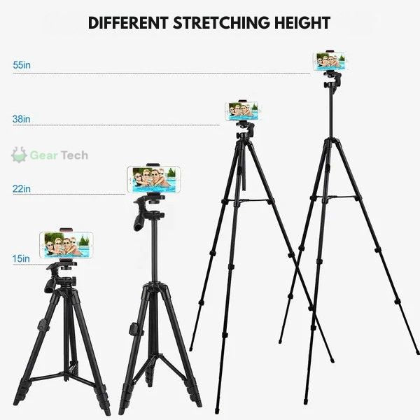 Lisslune | Extendable Phone Tripod with Bluetooth Remote - Versatile Selfie Stick & Stand