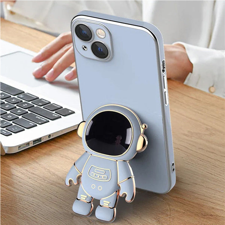 Lisslune | 6D Plating Astronaut Hidden Stand-case Cover For IPhone