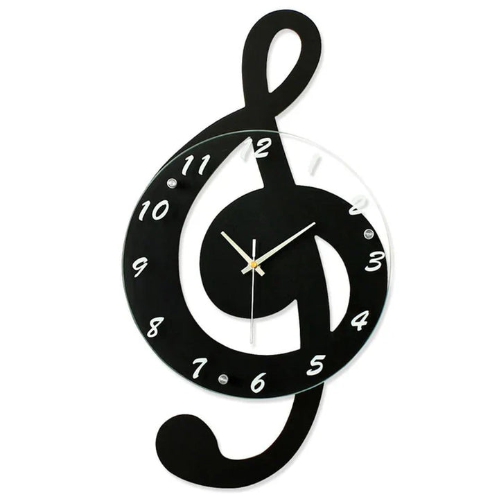 Lisslune | MelodyTime Artistic Wall Clock – Musical G Clef Design for Modern Interior