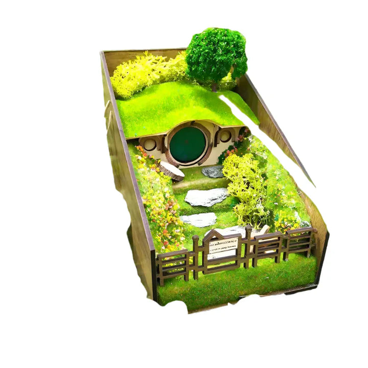 Lisslune | MiniScape Bookends – Handmade decorative book holders with micro-landscape design
