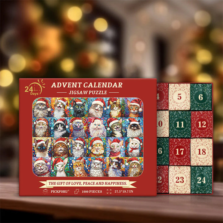 Lisslune | Christmas Cat Calendar Puzzle