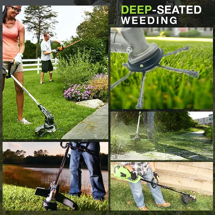Lisslune | Steel cable lawn trimmer head, 3/6 head lawn trimmer cutting head