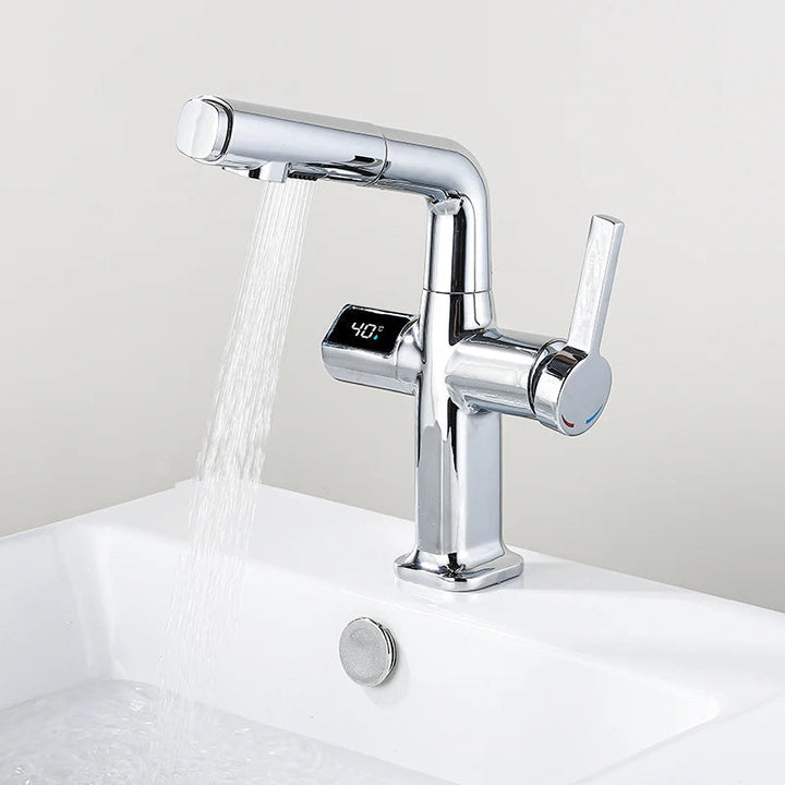 Lisslune | Elegant House Brass Aqua View Bathroom Digital Faucet