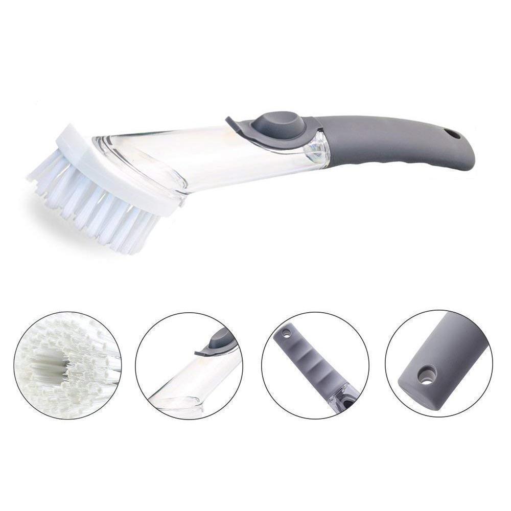 Lisslune | Bequee Soap splashes kitchen cleaning brush with long handle scrubber