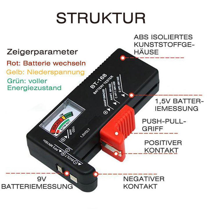 Lisslune | Battery storage box with universal battery tester