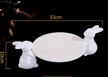 Lisslune | Rabbit Ceramic Dessert Server Tray