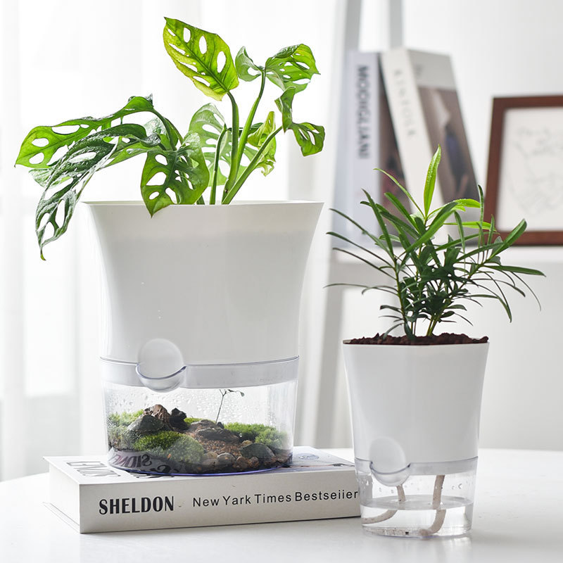 Lisslune | Plant pot with water reservoir – Self-watering flower pot for houseplants