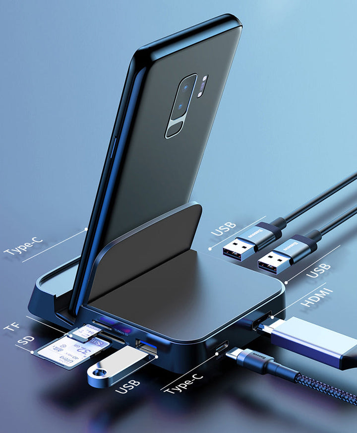 Lisslune | 7-in-1 USB/Type-C To HDMI HUB Docking Station & Power Adapter