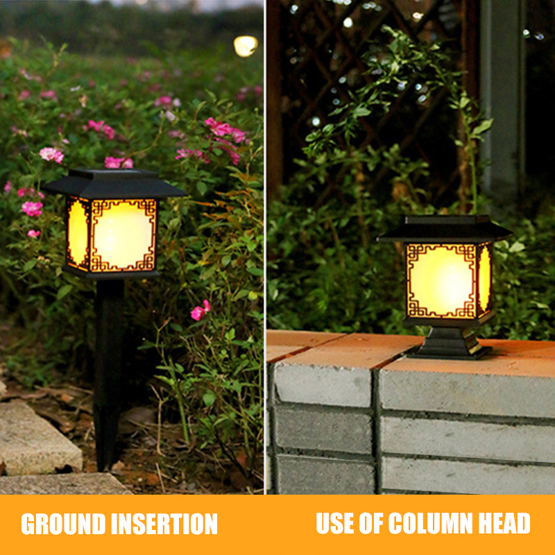 Lisslune | Solar LED Garden Lamp – Large Square Lamp with Warm Light and Dual Use