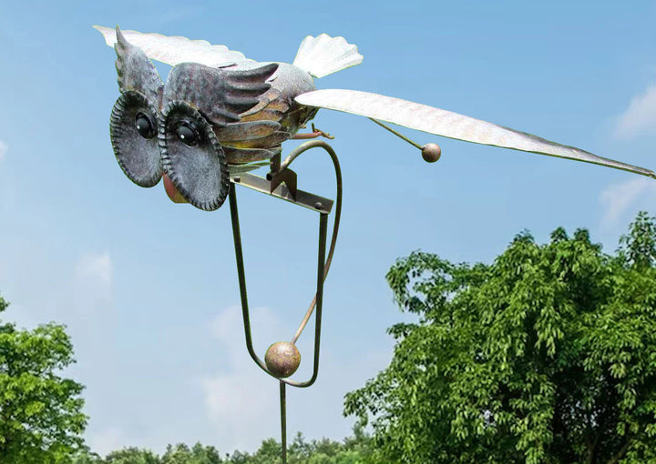 Lisslune | WindGarden | Metal Garden Twirler Wind Spinner with Ground Stake – Weather Resistant Decor