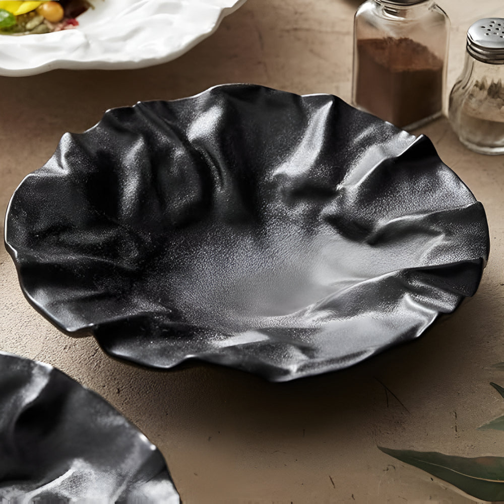 Lisslune | Artisan Wrinkled Paper Ceramic Plate