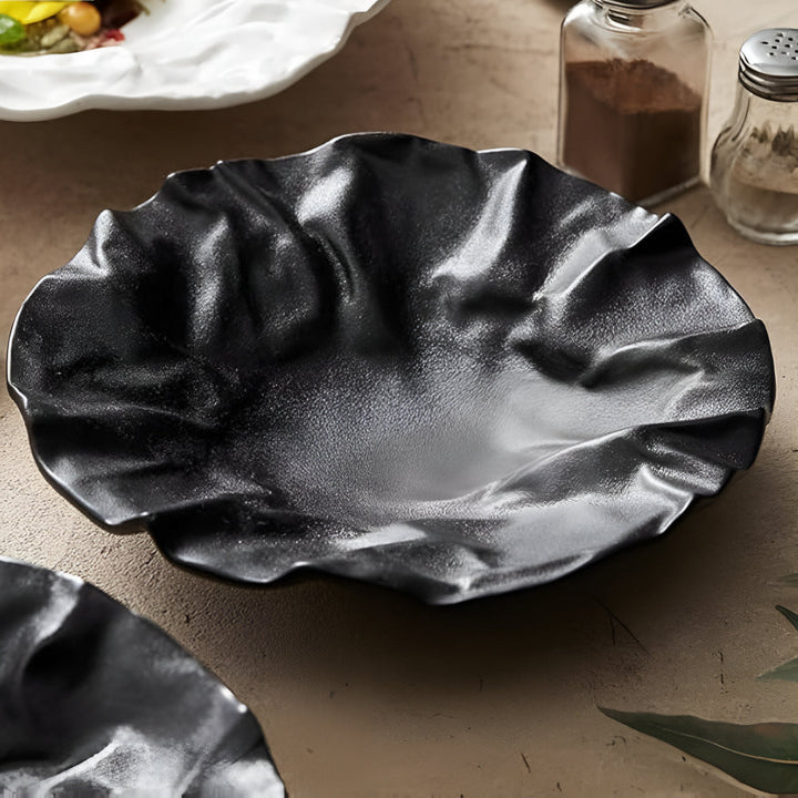 Lisslune | Artisan Wrinkled Paper Ceramic Plate
