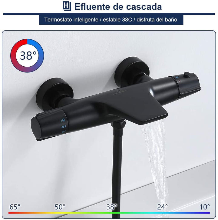 Lisslune | Thermostat waterfall bathtub faucet faucet bathtub shower thermostat for bathroom