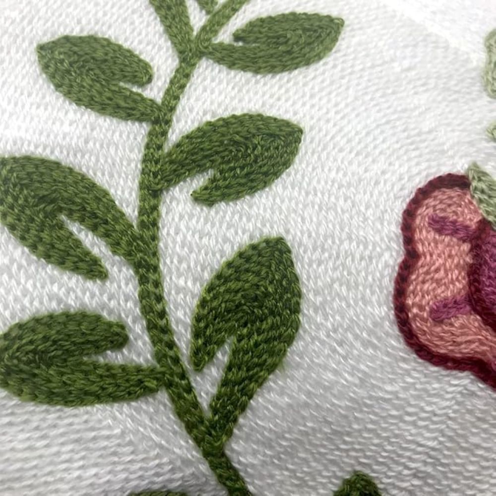 Lisslune | Ethereal Embroidery Floral Cushion Cover