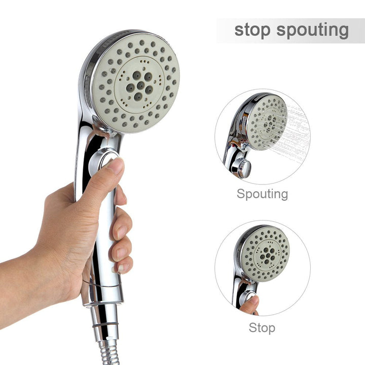 Lisslune | Showerhead 5 Mode ABS Handheld Shower with Switch for Rain Shower