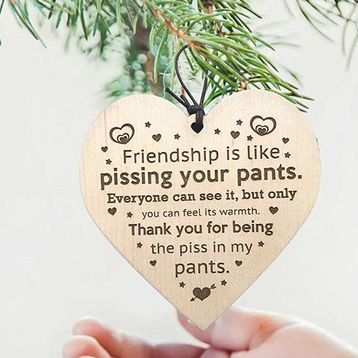 Lisslune | Friendship Wood Pendant Christmas Tree Decor (3 Pieces)