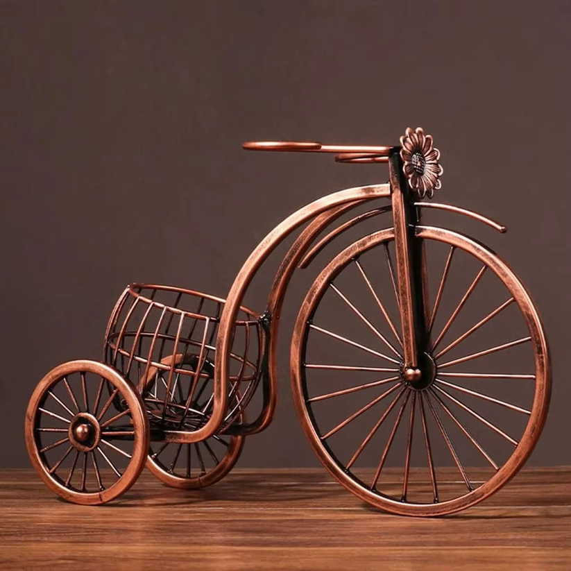 Lisslune | Pedal&Pour - Vintage Wine Rack with Glass Holders