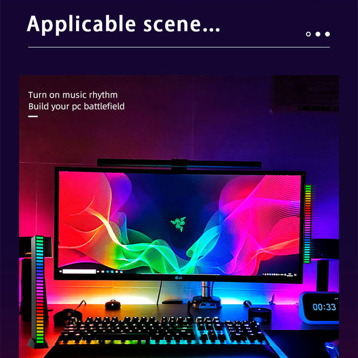 Lisslune | Sound Activated Light Bars LED - Enhance Ambient Room Lighting with Sound Sensitivity